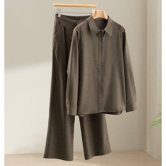 Damen Weite High-Waist-Hose mit Bundfalten, elastischem Rückenteil und seitlichen Eingrifftaschen Nord Taschen