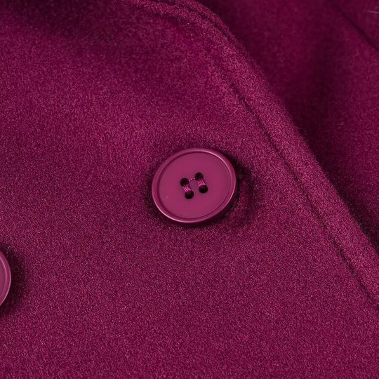 Damen Maxilanger zweireihiger Mantel mit Oversize-Revers und Ärmelriegeln Nord Taschen