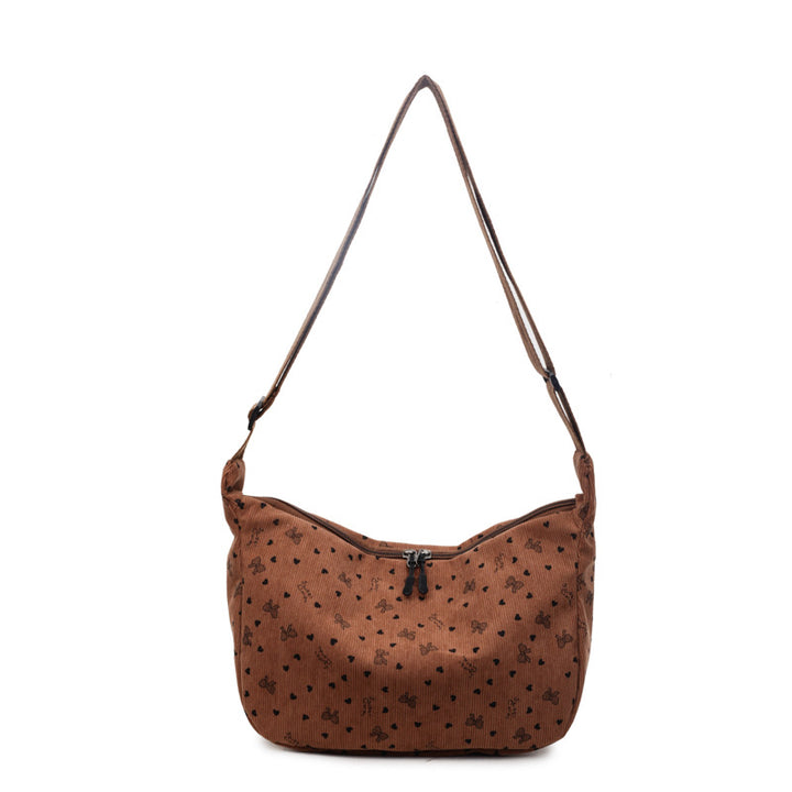Damen Hobo-Tasche aus strukturiertem Stoff mit floralem Druck Nord Taschen