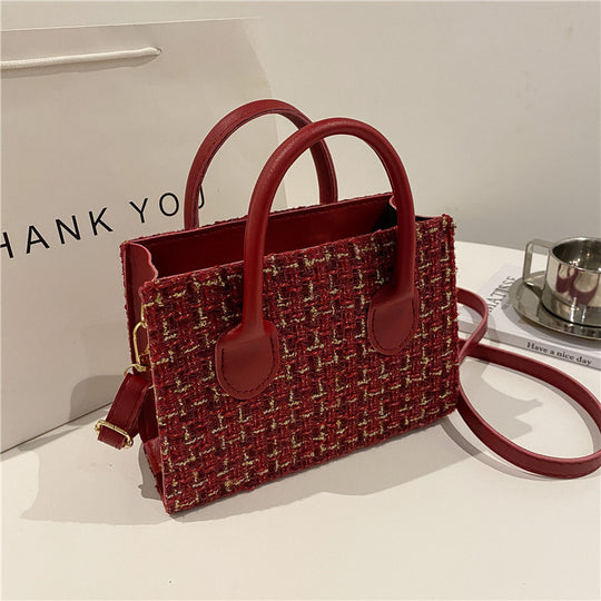 Damen elegante Tweed-Handtasche Nord Taschen