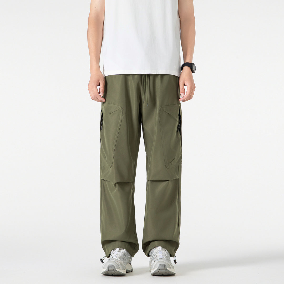 Herren Extraweite Utility-Cargohose im Joggerstil mit Tunnelzugbund und verstellbaren Beinabschlüssen Nord Taschen