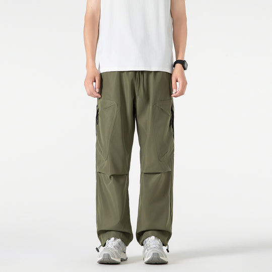 Herren Extraweite Utility-Cargohose im Joggerstil mit Tunnelzugbund und verstellbaren Beinabschlüssen Nord Taschen