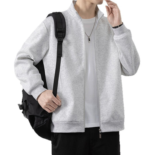 Herren Minimalistische Zip‑Blousonjacke aus technischem Stretchmaterial mit Stehkragen Nord Taschen