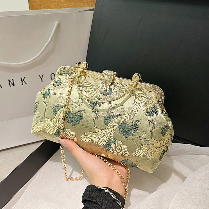 Damen Clutch mit filigranem Vogel-Motiv Nord Taschen