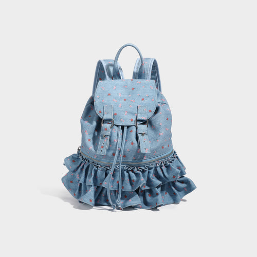 Damen Rucksack mit fransiger Rüschendetail Nord Taschen