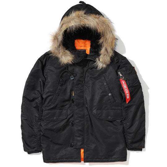 Herren Expedition-Parka mit abnehmbarer Kunstfellkapuze, thermischer Wattierung und Ärmel-Organizer Nord Taschen