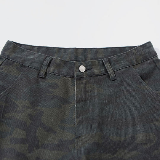 Damen Hochgeschnittene Cropped-Cargo-Hose im Utility‑Stil mit großen Klappentaschen Nord Taschen