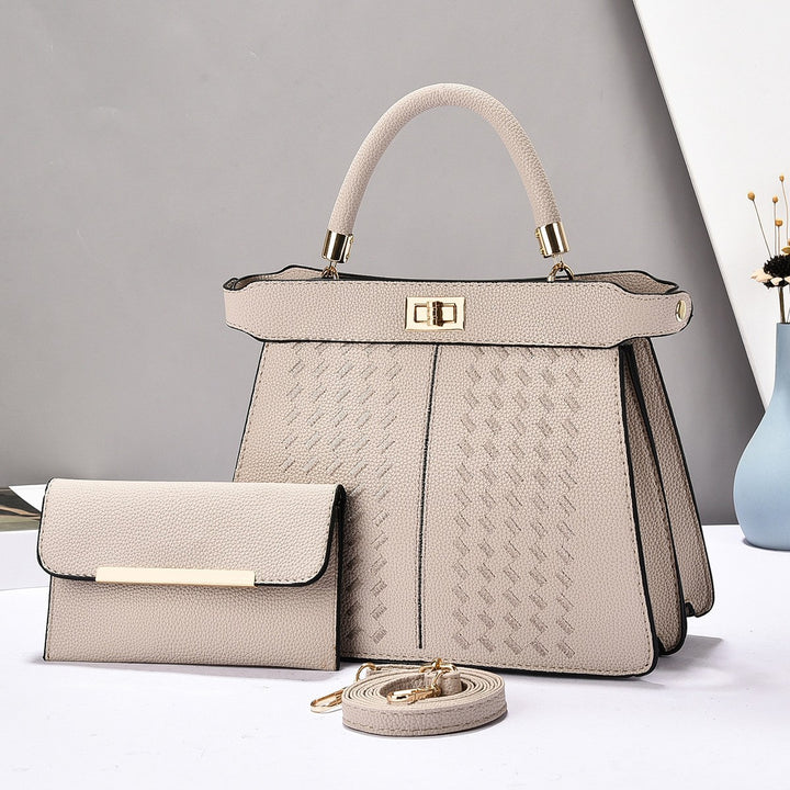 Damen elegante Henkeltasche mit strukturiertem Design und abnehmbarer Clutch Nord Taschen