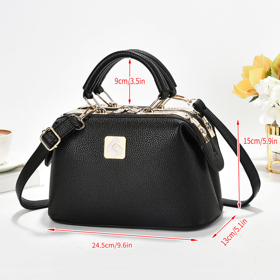 Damen elegante Handtasche mit strukturiertem Leder Nord Taschen