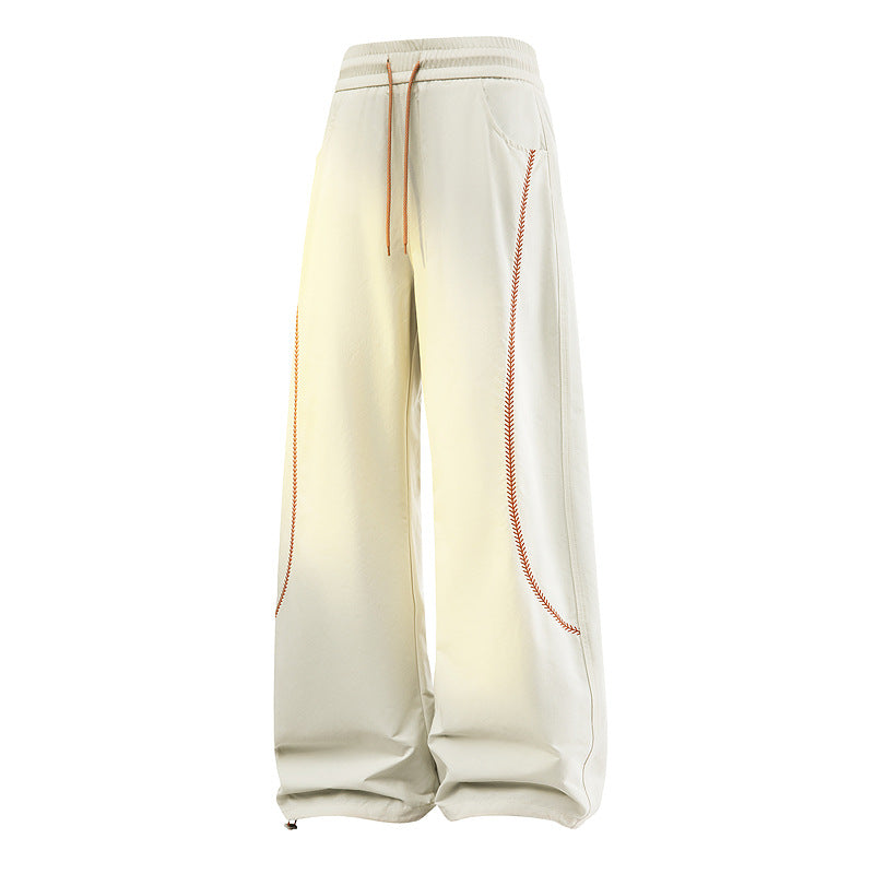 Damen Weite Baggy-Freizeithose mit Tunnelzugbund, kontrastierenden Ziernähten & verstellbarem Saum Nord Taschen