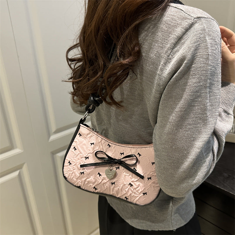 Damen Designer Umhängetasche mit romantischem Schleifendetail Nord Taschen