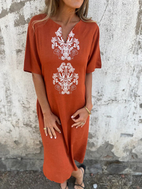 Damen Sommerliches Kleid mit aufwendiger Stickerei