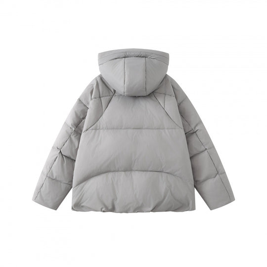 Unisex Kurz geschnittene thermoisolierende Pufferjacke mit verstellbarer Kapuze und Zwei-Wege-Reißverschluss Nord Taschen