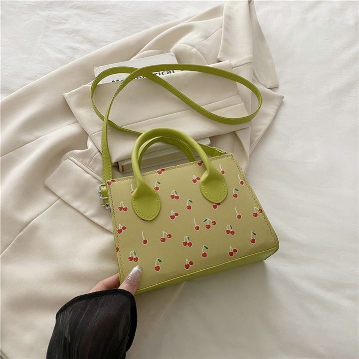 Damen handliche Umhängetasche mit fruchtigem Kirschmotiv Nord Taschen