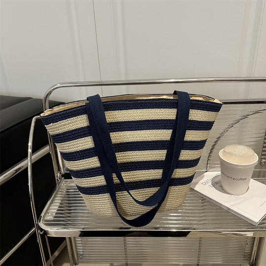 Damen Strandtasche mit modischen Streifen Nord Taschen