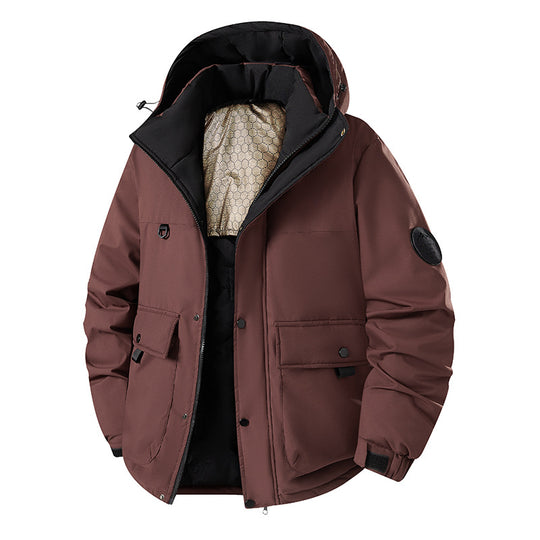 Herren Isolierter Urban-Parka mit Stehkragen und verdeckter Kapuze Nord Taschen