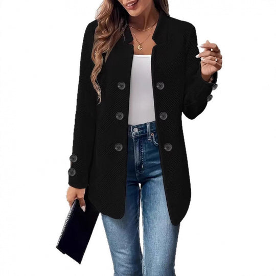 Damen Taillierter Longblazer mit strukturierter Stepp-Optik Nord Taschen