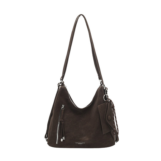 Damen Hobo-Tasche aus hochwertigem Wildleder mit modischen Akzenten Nord Taschen