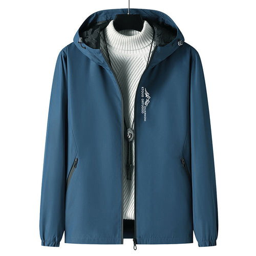 Herren Leichte Outdoor-Jacke mit verstellbarem Kapuzenkragen Nord Taschen
