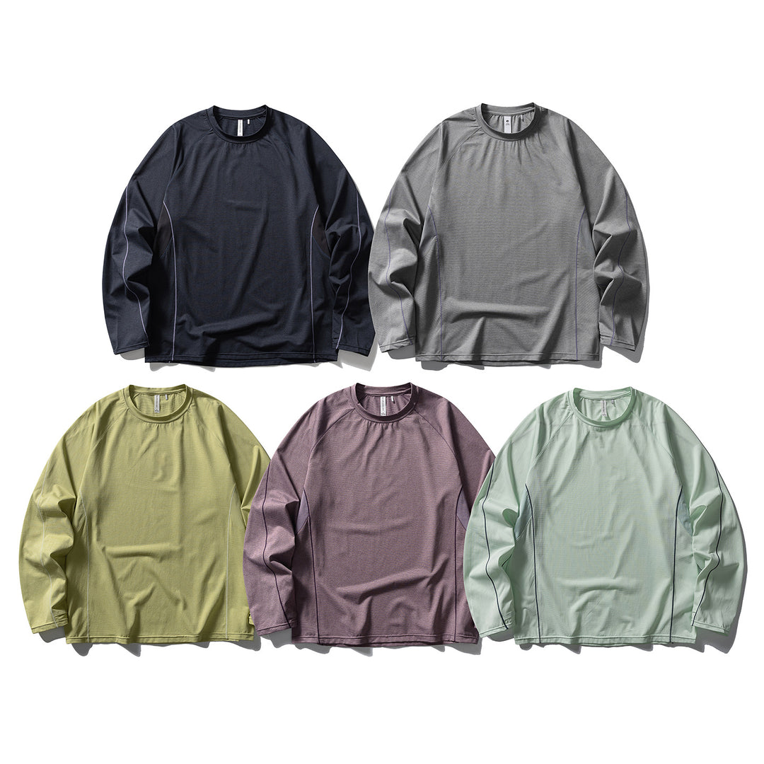 Unisex Leichtes technisches Longsleeve mit Raglanärmeln und Kontrastnähten Nord Taschen