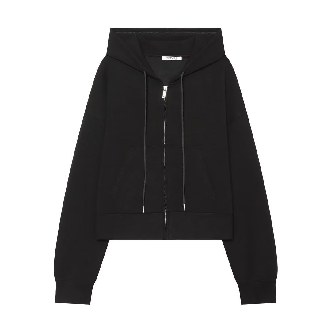 Damen Weite High‑Waist Jersey-Hose mit Tunnelzug und weitem Bein Nord Taschen