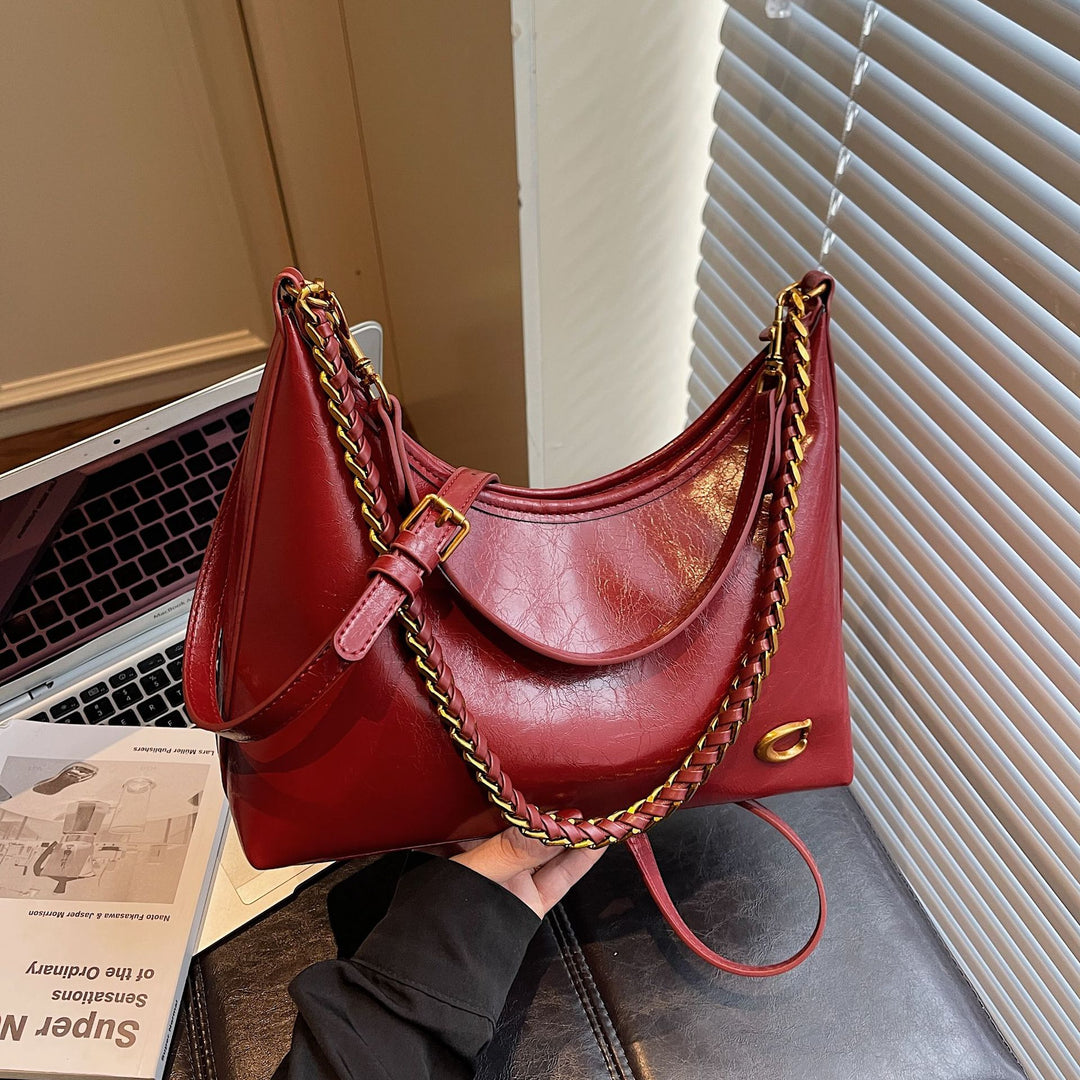 Damen elegante Handtasche mit Kettenakzenten Nord Taschen