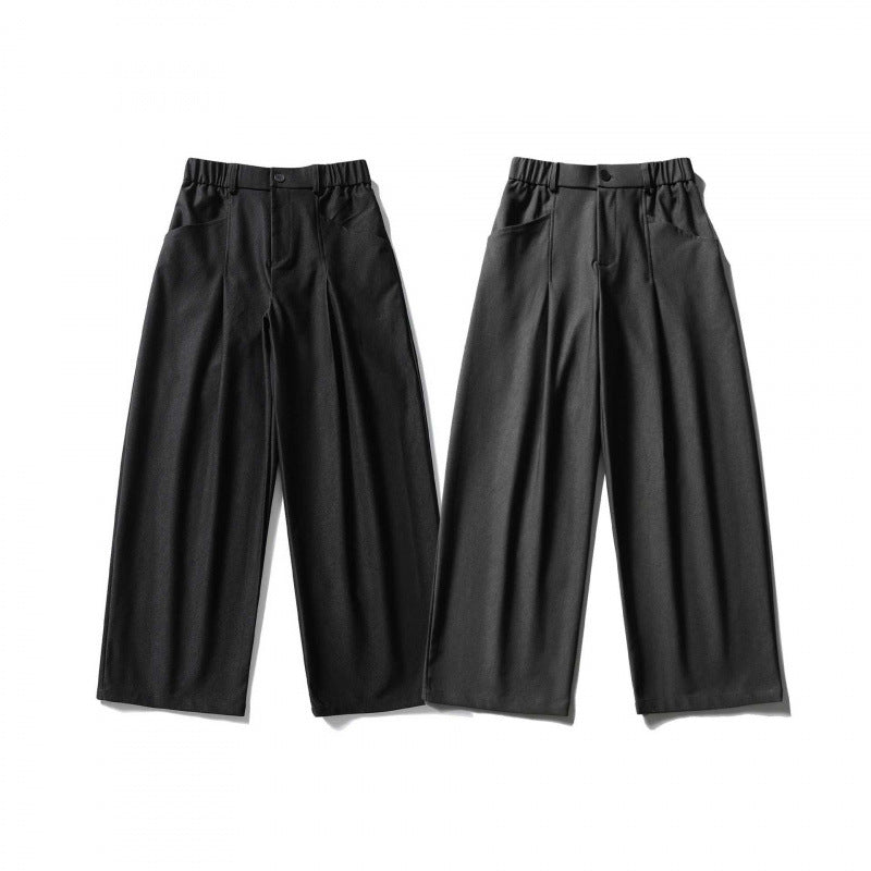 Damen Hochtaillierte Culotte‑Hose mit elastischem Rückenteil, soften Twill und dekorativen Vorderfalten Nord Taschen