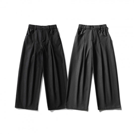 Damen Hochtaillierte Culotte‑Hose mit elastischem Rückenteil, soften Twill und dekorativen Vorderfalten Nord Taschen