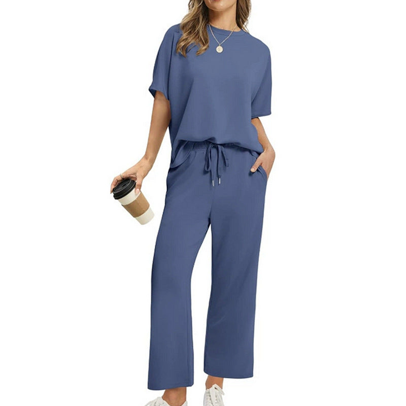 Damen Bequemes Freizeitanzug-Set mit lockerem Schnitt und stilvollen Taschen