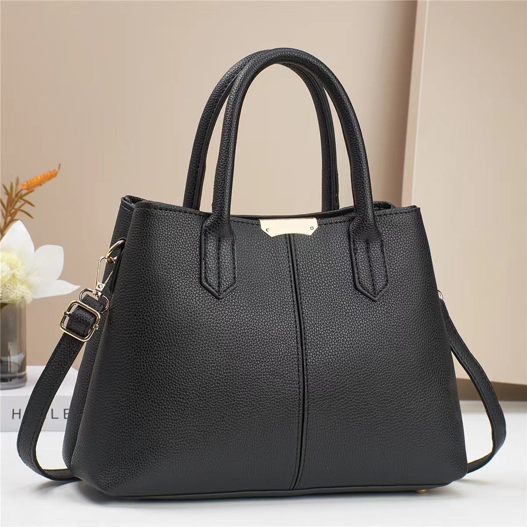Damen hochwertige Handtasche mit strukturiertem Obermaterial und abnehmbarem Schulterriemen Nord Taschen