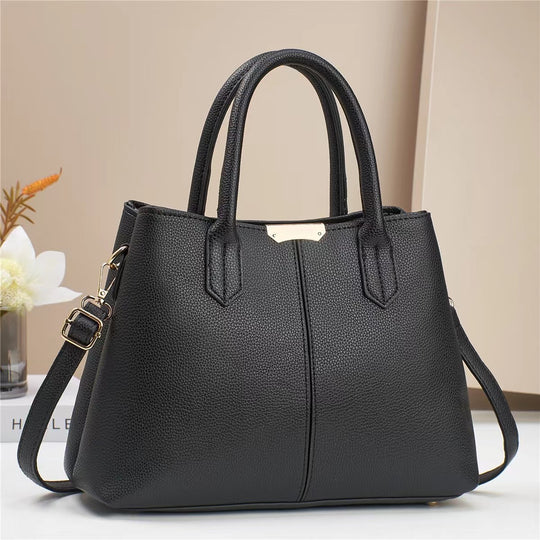 Damen hochwertige Handtasche mit strukturiertem Obermaterial und abnehmbarem Schulterriemen Nord Taschen
