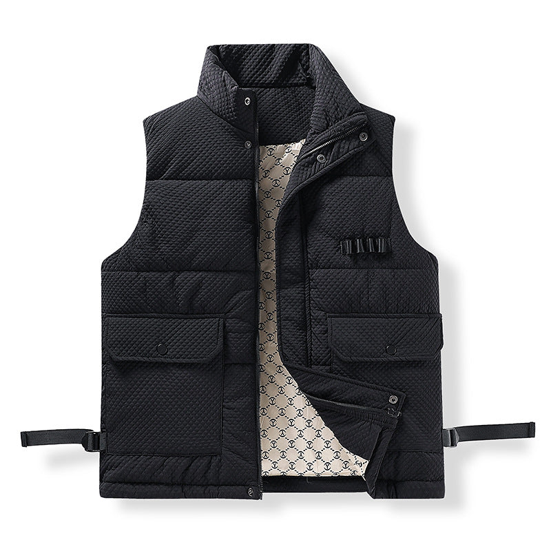 Herren Utility-Steppweste mit Thermofutter, Fronttaschen und verstellbaren Seitengurten Nord Taschen