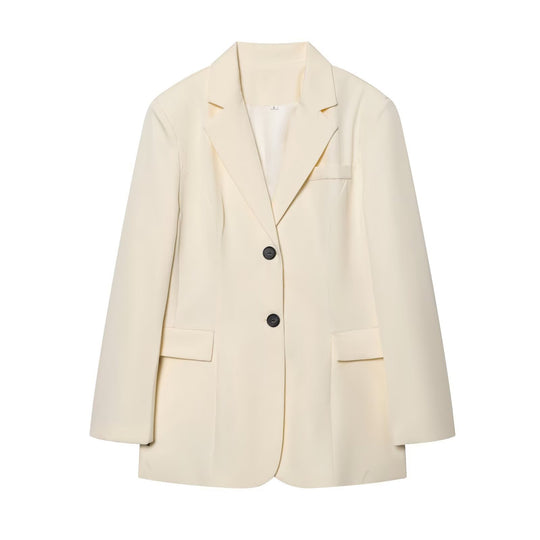 Damen eleganter Longline-Blazer mit taillierten Abnähern und Pattentaschen Nord Taschen
