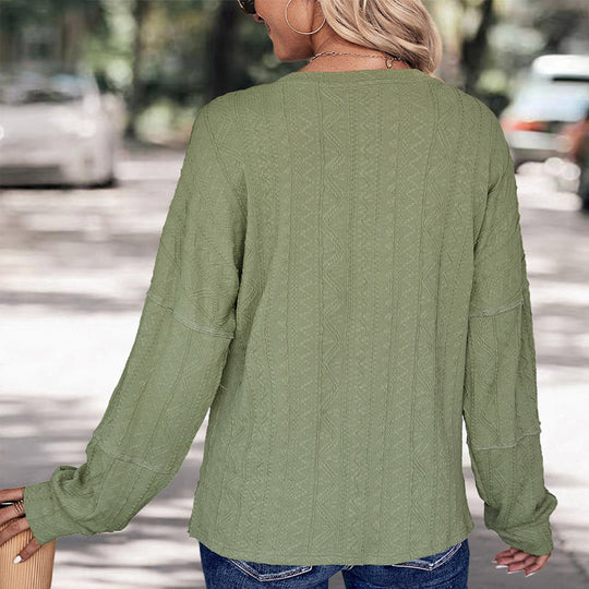 Damen Lässiger Pullover mit Knopfdetails Nord Taschen