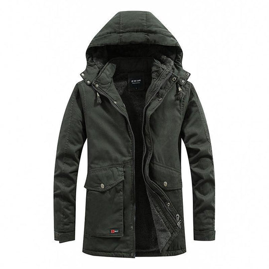 Herren City-Parka mit Teddyfutter, Kapuze und winddichter Innenleiste Nord Taschen