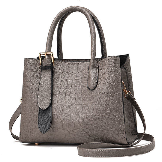 Damen elegante Handtasche mit exklusivem Kroko-Design und praktischen Tragriemen Nord Taschen