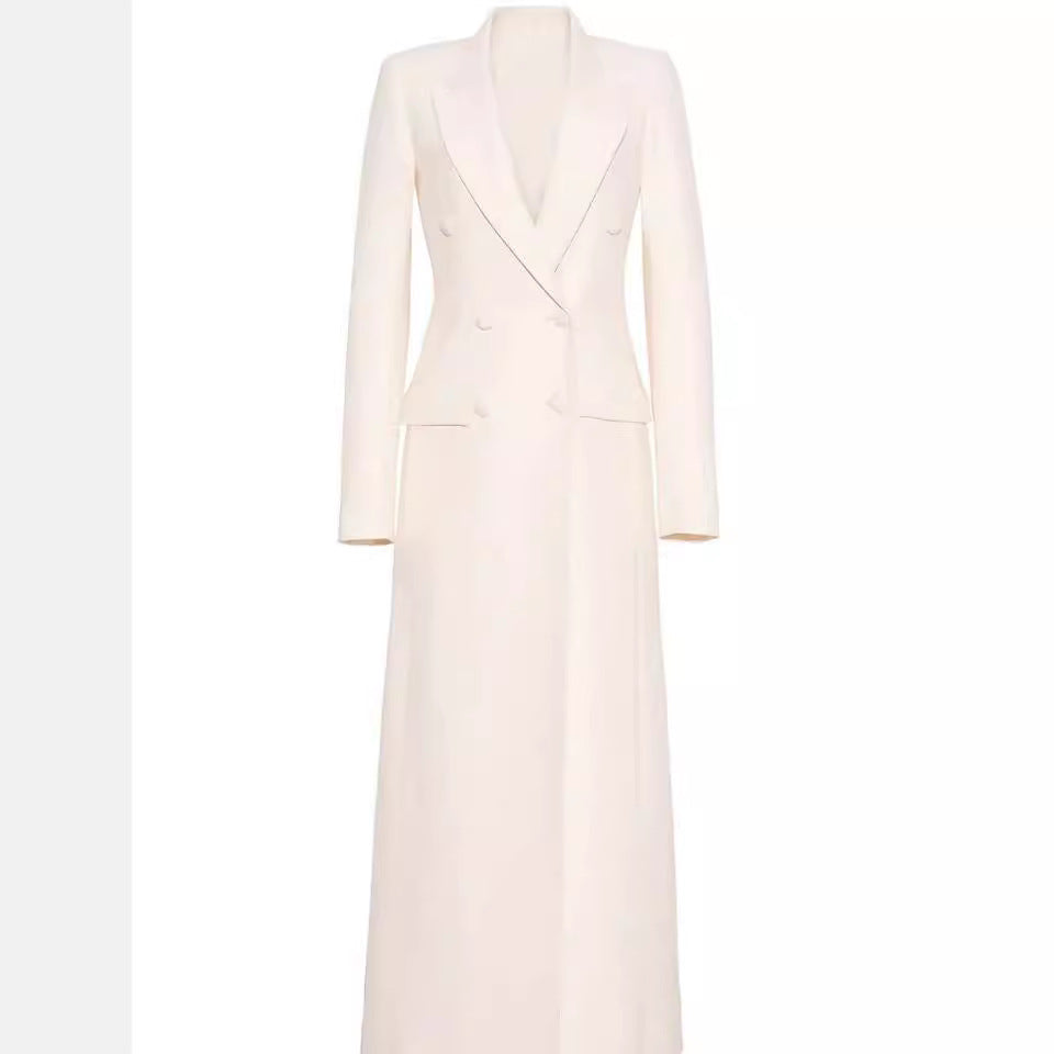 Damen Maxikleid im Blazer‑Stil mit Doppelreiher Nord Taschen