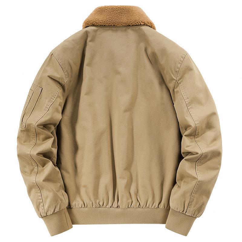 Herren Canvas-Bomberjacke mit gesteppter Thermofütterung und Teddykragen Nord Taschen