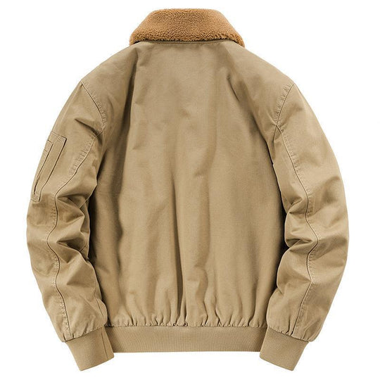Herren Canvas-Bomberjacke mit gesteppter Thermofütterung und Teddykragen Nord Taschen