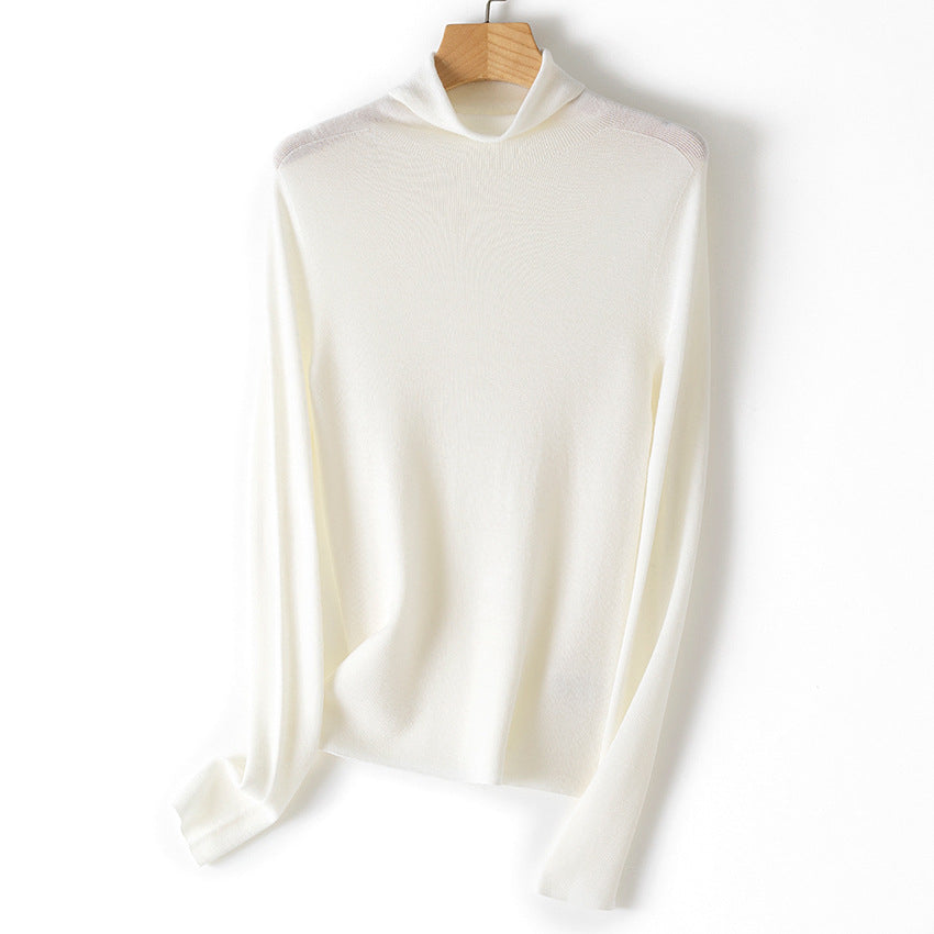 Damen Leichter Feinstrick-Rollkragenpullover mit fließender Passform Nord Taschen