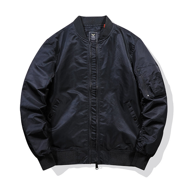 Herren leichter Nylon-Bomber mit kontrastierender Innenfütterung, Ärmeltasche und geripptem Bund Nord Taschen