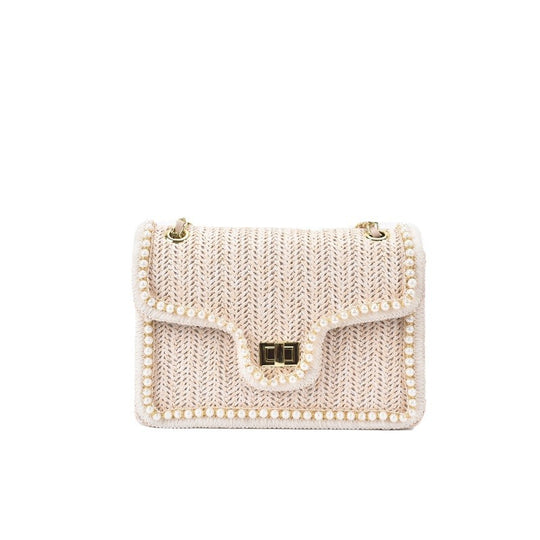 Damen Umhängetasche mit elegantem Perlenbesatz | Nord Taschen