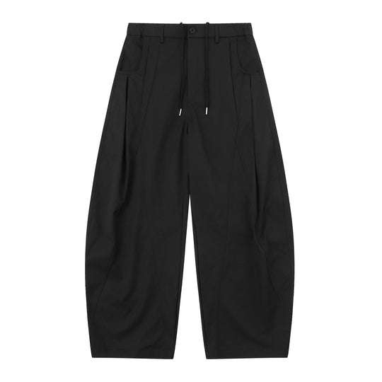 Damen High-Waist Cropped-Cargo-Hose mit abgesteppten Paneelen und Tunnelzug Nord Taschen
