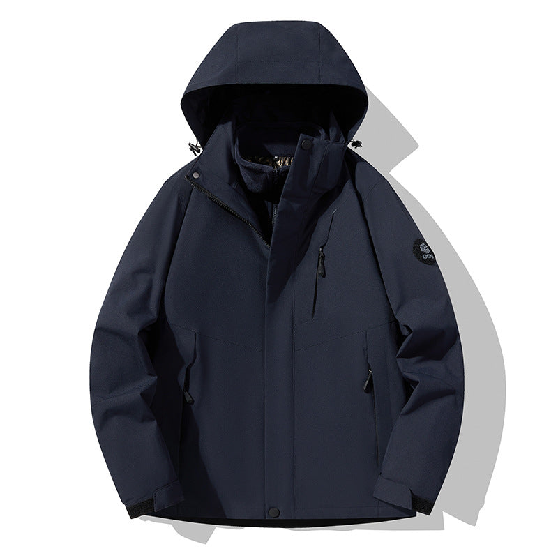 Herren Dreifach kombinierbare Funktionsjacke mit abnehmbarer Steppweste Nord Taschen