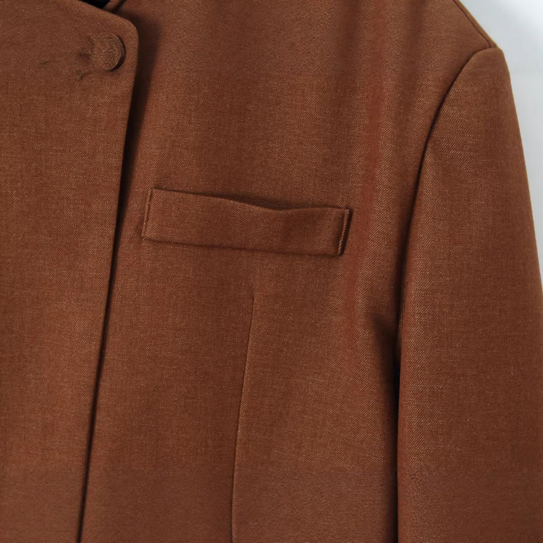 Damen Kurzblazer im Oversize-Kurzschnitt mit betonten Schultern Nord Taschen
