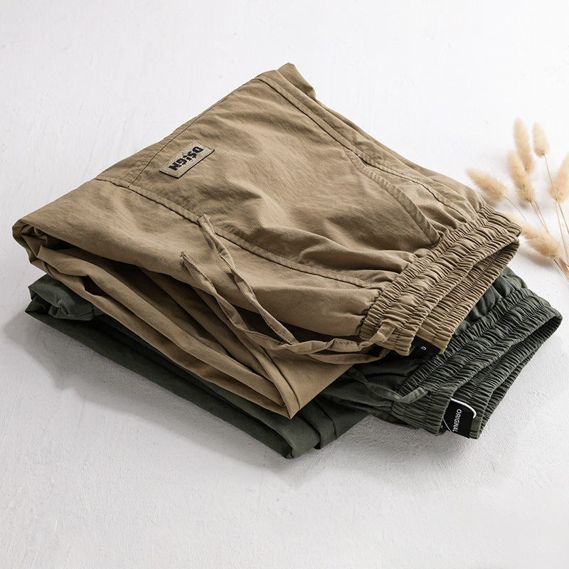 Herren Relaxte Cargo-Hose mit elastischem Bund, Kordelzug und vielseitigen Beintaschen Nord Taschen