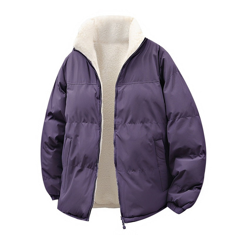 Unisex Wattierte Bomberjacke mit Teddyfutter und verdeckten Innentaschen Nord Taschen