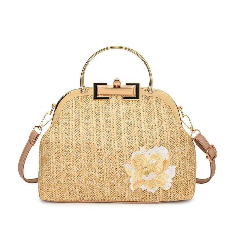 Damen modische Handtasche mit floralem Stickdesign Nord Taschen
