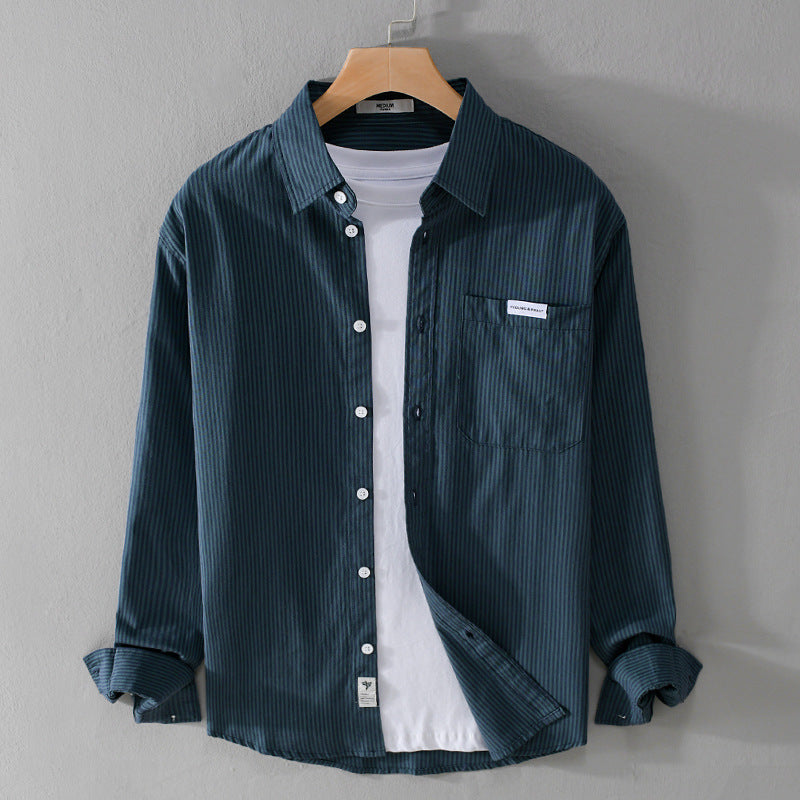Herren Feines Cordhemd im Overshirt‑Stil mit Brusttasche, Relaxed Fit und feiner Wellenstruktur Nord Taschen