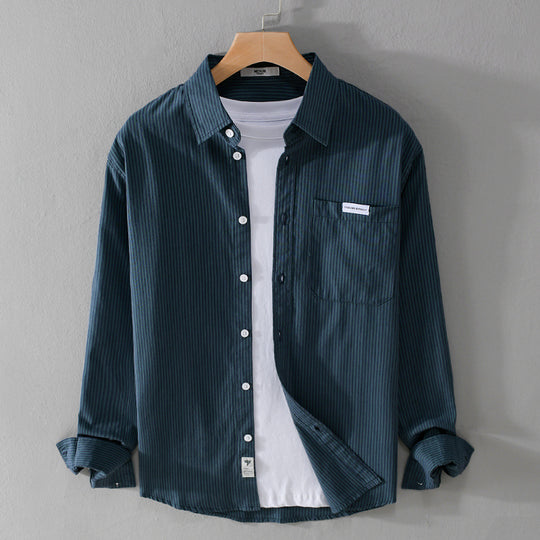 Herren Feines Cordhemd im Overshirt‑Stil mit Brusttasche, Relaxed Fit und feiner Wellenstruktur Nord Taschen